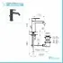 Misure Miscelatore per Bidet in Ottone Nero Opaco