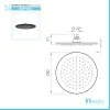 Soffione Doccia Tondo in Acciaio Inox Nero Opaco con Snodo Orientabile Inbagno - 2
