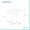 Scheda tecnica mobile lavatoio sospeso 60 cm cemento completo di vasca e asse lavapanni