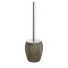 Portascopino Wc In Ceramica E Acciaio Marrone Dal Gusto Etnico Portascopino Wc In Ceramica E Acciaio Marrone Dal Gusto Etnico