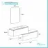 Arredo Bagno Sospeso Grigio Pastello 90x47 cm con Specchio Feridras - 5