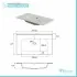 Arredo Bagno Sospeso Grigio Pastello 90x47 cm con Specchio Feridras - 6