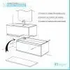 Arredo Bagno Sospeso Grigio Pastello 90x47 cm con Specchio Feridras - 10