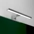 Lampada a led bagno L. 30 cm luce naturale 4000K in abs cromo