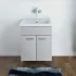 Mobile Lavatoio Grigio 60x50 cm con Vasca e Strofinatoio Integrato