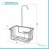 Mensola per Saliscendi Doccia 1 Ripiano con Gancio Silver Antiruggine Inbagno - 3
