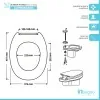 misure Copriwater Universale Compatto Rallenty Bianco