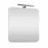 Specchio a LED Reversibile 60x90 cm con Angoli Raggiati Lampada Inclusa