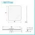 Misure Specchio a LED Reversibile 60x90 cm con Angoli Raggiati Lampada Inclusa