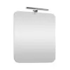 Specchio a LED Reversibile 70x90 cm con Angoli Stondati con Lampada