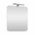 Specchio a LED Reversibile 70x90 cm con Angoli Stondati con Lampada