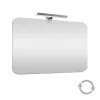 Specchio LED Reversibile 70x90 cm con Angoli Stondati con Lampada