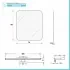 Misure Specchio a LED Reversibile 70x90 cm con Angoli Stondati con Lampada