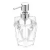 Dispenser Sapone Bianco Trasparente In Plastica Forma a Diamante Dispenser Sapone Bianco Trasparente In Plastica Forma a Diamante