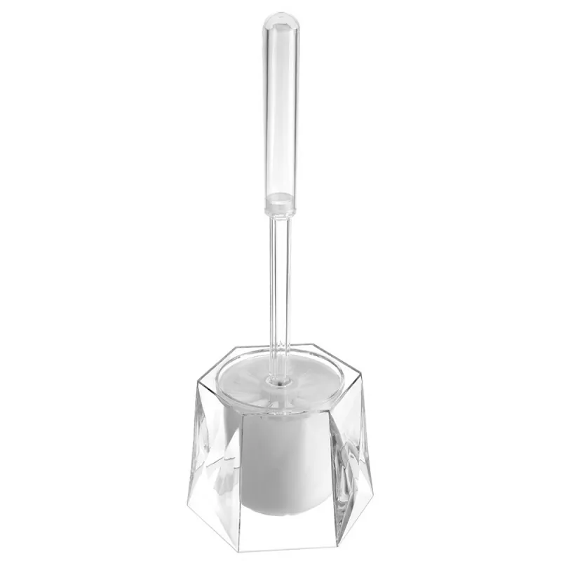 Portascopino Bianco In Plastica Trasparente Da Appoggio A Diamante Portascopino Bianco In Plastica Trasparente Da Appoggio A Diamante