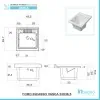 Scheda tecnica Vasca per Lavatoio in Resina Bianco 45x50 cm Rigida