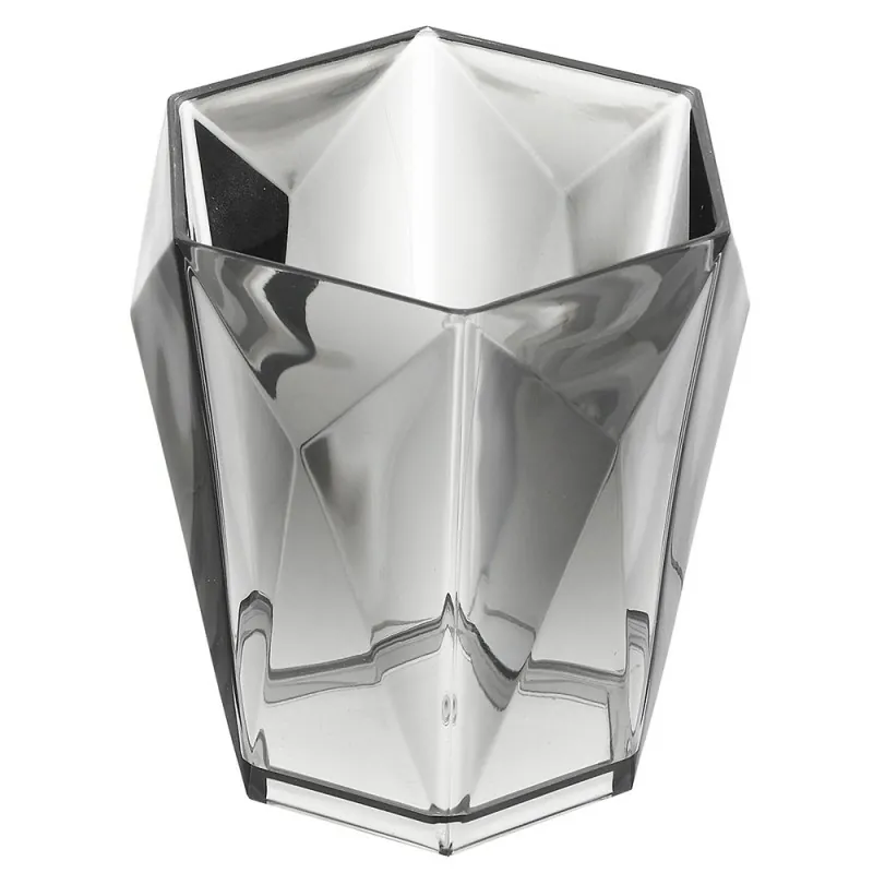 Portaspazzolino Grigio Trasparente In Plastica Forma Di Diamante Portaspazzolino Grigio Trasparente In Plastica Forma Di Diamante