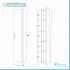 Scheda tecnica pensile bagno sospeso H. 150 cm in legno grigio con anta reversibile